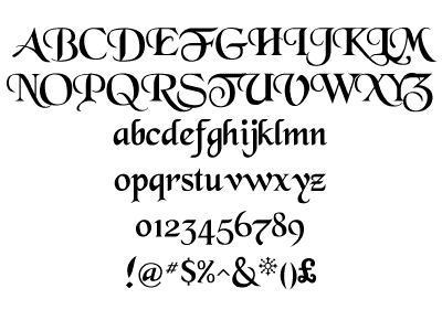 Black Chancery TrueType Font